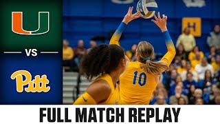 Miami vs Pitt Full Match Replay  2024 ACC Volleyball [upl. by Eiraminot]