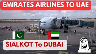 Emirates Boeing 777300ER  Sialkot to Dubai Emirates Economy Class  Perfect flight  Trip Report [upl. by Rozalie300]