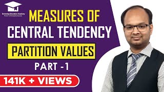 4  Measures of central tendency  Partition Values Part  1 [upl. by Munmro458]