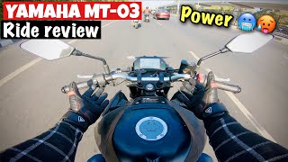 2024 YAMAHA MT03 HARD amp FAST DETAILED RIDE REVIEW [upl. by Timmie]