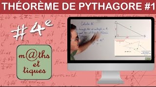 Appliquer le théorème de Pythagore pour calculer une longueur 1  Quatrième [upl. by Lyrred671]