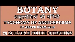 Biology BotanyTaxonomy Of Angiosperms  75 Multiple Choice Questions [upl. by Adabel]