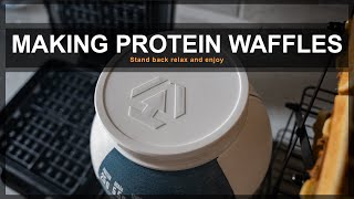 MAKING PROTEIN WAFFLES  A silent video [upl. by Najar]