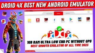 Droid4x New Android Emulator Best For Low End PC  Droid 4X Free Fire 1GB Ram PC Emulator 2023 [upl. by Schurman]