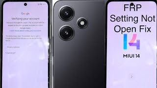 All Redmi 12 FRP Bypass Without PC Android 14 Fix Setting Not Opening MIUI 14 And Hyper OS 100 [upl. by Nhguahs428]