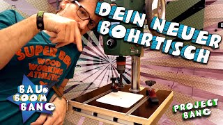 Mega Bohrtisch für fast jede Ständerbohrmaschine Einfach selber bauen DIY [upl. by Auqinom]