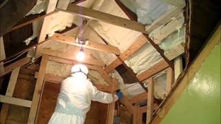 Spray Foam Insulation Froth Pack in the sewing room [upl. by Akselaw404]