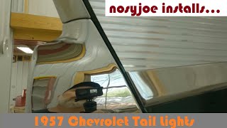 How to Install Tail Lights  1957 Chevrolet  Rear Bumper [upl. by Morey]