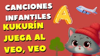 El gato Kukurín  Juega al veo veo con la A  Canciones infantiles [upl. by Trescha800]