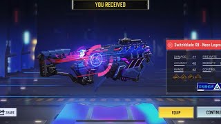 Mythic switchblade x9 neon legend full draw upgrade callofdutymobile free mythic cards [upl. by Annoyik]