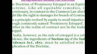 Promissory Estoppel 1  Administrative Law [upl. by Hayyifas]