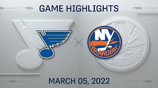 NHL Highlights  Blues vs Islanders  Mar 5 2022 [upl. by Trescott]