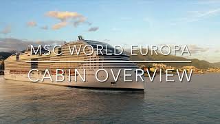 Cabin Overview Of MSC World Europa [upl. by Cassiani]