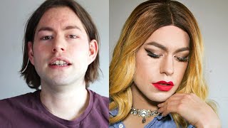 Male to female transformation  Neutral Glam  GRWM [upl. by Vladamar]