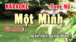 Một Mình Karaoke Tone Nữ  Karaoke Hiền Phương [upl. by Willner]