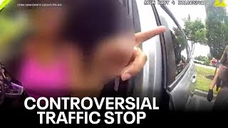 Bodycam video shows controversial traffic stop scuffle between Delaware officers and woman [upl. by Lladnarc]