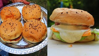 Chicken Burger Recipe  Villfood BD [upl. by Nnep]