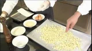 Gnocchi di patate croccanti con fonduta di parmigiano  Lespresso food wineflv [upl. by Eisus]