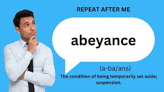 How to Say and Use quotabeyancequot [upl. by Allekim]