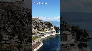 Amazing fortress in Corfu Greece vacation travel drone [upl. by Holds862]