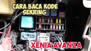 Cara Mudah Baca Kode Sekringfuse Xenia Avanza [upl. by Metts]