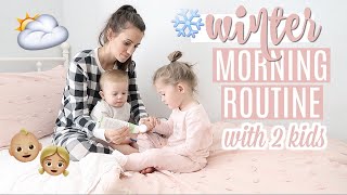 MORNING ROUTINE WITH 2 KIDS  INFANT AND TODDLER  Simply Allie [upl. by Lucio561]