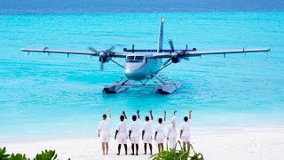 Maldives seaplane transfer most beautiful flight in the world 4K UHD [upl. by Witcher]