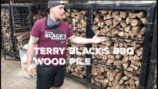 Tour of Terry Blacks BBQ WOOD PILE  Austin Texas [upl. by Florella]