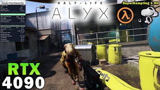 HalfLife Alyx  RTX 4090  R9 7950X  Ultra Graphics  Oculus Quest 2 120Hz  SuperSampling 19x [upl. by Loma]