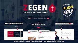 Zegen  Church WordPress Theme  Themeforest Website Templates and Themes [upl. by Lapo]