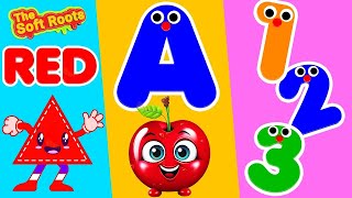 Learn ABC Phonics Shapes Numbers Colors  Preschool Learning Videos For 3 Year Olds  kidsvideos [upl. by Mcgray]