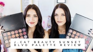 J Cat Beauty Sunset Blvd Palette Review [upl. by Leirrad]