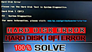 SMART Hard Disk Error 2020  No Boot Divice Found Error 2020  Hard Disk 1 3F1  Please Run Di [upl. by Nies]