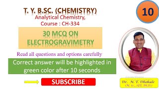 MCQ on Electrogravimetry [upl. by Ecylla]