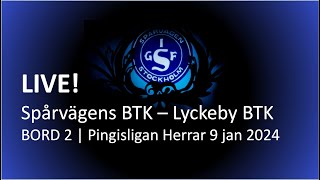 LIVE  Spårvägens BTK  Lyckeby BTK  Bord 2  Pingisligan Herrar 20232024  Omgång 9 [upl. by Anitsugua109]