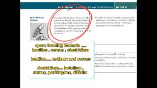 spore forming bacteria page 129 microbiology lecturesFcps part1 preparation forum [upl. by Sana]