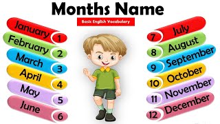 Months Names  Months Name in English  Days of Months  Months in Year Preschool [upl. by Tillie]