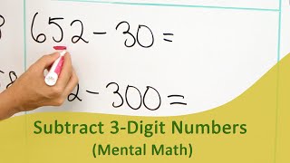 Subtract 3digit numbers with mental math use place value [upl. by Alecia]