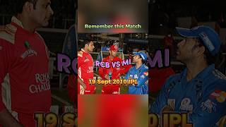 Remember This Match RCB VS MI 2010 shorts cricket match [upl. by Amej369]