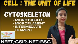 The Cell  Cytoskeleton  Microtubules Microfilament  Intermediate filament  NEETCSIRNETBSC [upl. by Resee]