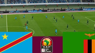 DR Congo 1 vs 1 Zambia 2024 CAF Full match  Video game simulation PES 2021 [upl. by Boyden]