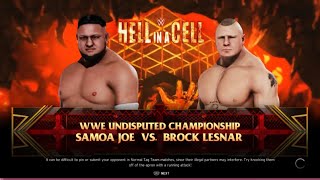 WWE 2K20 Samoa Joe VS Brock Lesnar WWE Undisputed Championship Match Gameplay [upl. by Adamo]