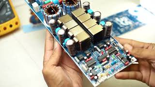 Fullbridge ClassD amplifier 8 Mosfet Totem TC4420 supply 130 0 130 VDC Horeg [upl. by Haceber279]