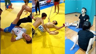 Taekwondo Splits Training Tied Up Then Stretch—Super Effective [upl. by Cyrus]