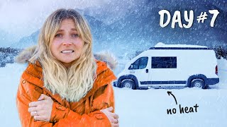 7 Days OffGrid in a Snow Storm  WINTER VAN LIFE [upl. by Collins513]