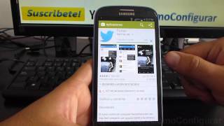 como descargar twitter en android Samsung Galaxy S3 español [upl. by Darlleen]