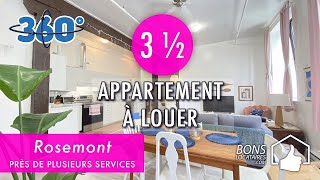 Réalité virtuelle appartement à louer  Apartment for rent  Rosemont 3 12 BonsLocatairescom [upl. by Saffier54]