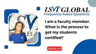 I am a faculty member What is the process to get my students certified [upl. by Ianej]