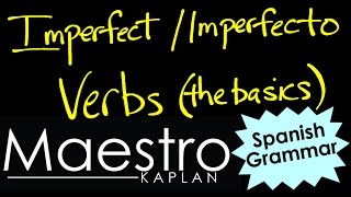 IMPERFECT TENSE An introduction to conjugations imperfecto [upl. by Jeane533]