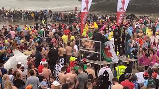 2020 New Years Day Swim at saundersfoot [upl. by Om]